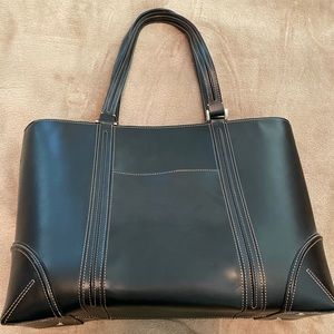 Franklin Covey Leather Black Computer Bag
